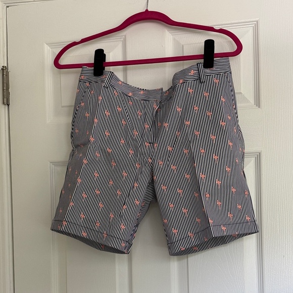 Izod Navy and White Striped Shorts- 6 - Picture 1 of 4